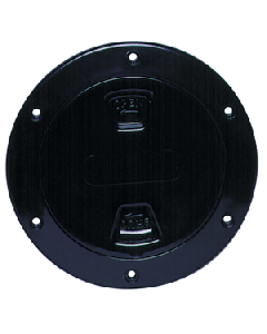 BECKSON 4" SMOOTH CENTER SCREW OUT DECK PLATE BLACK 4.5" CUT DP40-B