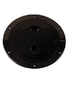 BECKSON 6" SMOOTH CENTER SCREW OUT DECK PLATE BLACK 6.5" CUT DP60-B