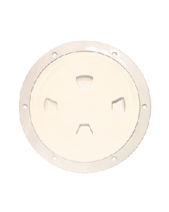 Beckson 8" Smooth Center Screw-Out Deck Plate - Beige