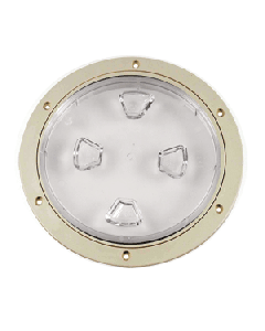Beckson 8" Clear Center Screw-Out Deck Plate - Beige