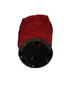 Beckson 4" Stow-Away Deck Plate - Black w/12" Bag