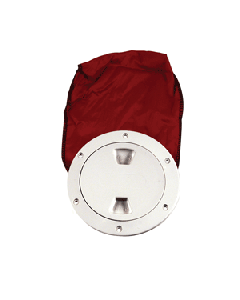 Beckson 4" Stow-Away Deck Plate - White w/12" Bag