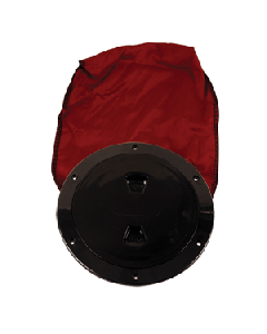 Beckson 6" Stow-Away Deck Plate - Black w/12" Bag