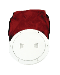 Beckson 6" Stowaway Deck Plate White W/ 12" Bag 6.5" Cutout