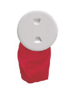 Beckson 5" Stow-Away Deck Plate - White w/12" Bag