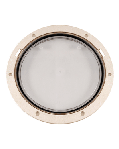 Beckson 8" Clear Center Pry-Out Deck Plate - Beige