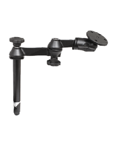 RAM Mount Double Swing Arm w/8" Male Tele-Pole - 3.68" Base RAM-VP-SW1-8-240