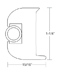 TACO Flex Vinyl Rub Rail Kit - White w/White Insert - 50' V11-3447WWK50-2