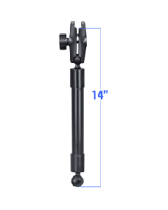 RAM Mount 14" Long Extension Pole w/2 1" Ball Ends and Double Socket Arm RAP-BB-230-14-201U