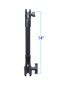 RAM Mount 14" Long Extension Pole w/1" and 1.5" Single Open Socket RAP-CB-201-14U