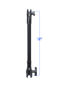 RAM Mount 18" Long Extension Pole w/1" and 1.5" Single Open Sockets RAP-CB-201-18U
