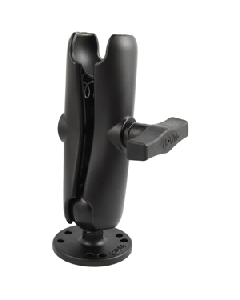 RAM Mount 1.5" Ball Double Socket Arm w/2.5" Round Base RAM-103U