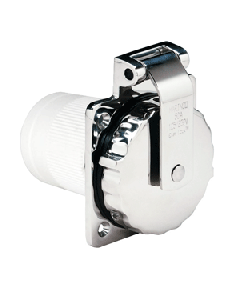 Marinco 6373EL-B 50Amp 125/250V Stainless Steel Inlet 6373EL-B