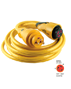 Marinco CS30-50 EEL 30A 125V Shore Power Cordset - 50' - Yellow CS30-50