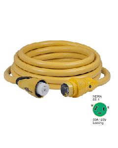 Marinco CS503-25 EEL 50A 125V Shore Power Cordset - 25' - Yellow CS503-25