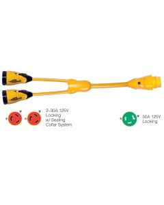 Marinco Y503-2-30 Eel Y Adapter 2-30A 125V 50A 125V