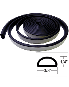 TACO Weather Seal - 10'L x 1/4"H x 3/8"W - Black