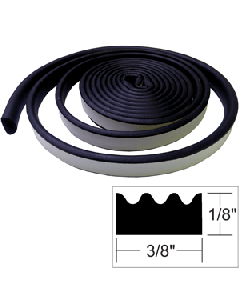 TACO Weather Seal - 10'L x 1/8"H x 3/8"W - Black