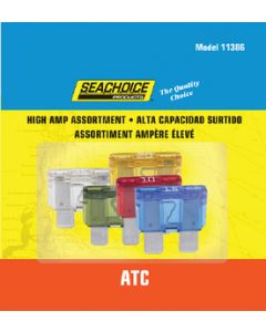Seachoice High Amp ATC Glass Fuse Assortment 5ea SCP-11386