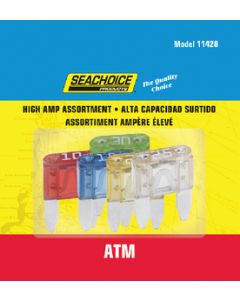 Seachoice High Amp ATM Glass Fuse Assortment 5ea SCP-11428