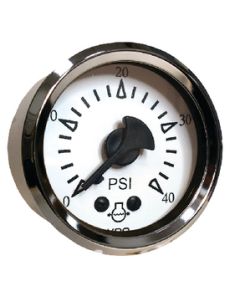 WATER PRESS 40PSI GAUGE CHR/WT SCP-15144
