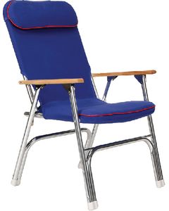 Seachoice Products Padded Deck Chair W/Red Piping SCP-78511