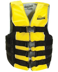 Seachoice Black/Yel 4Belt Vest-Xx/Xxxl SCP 86430