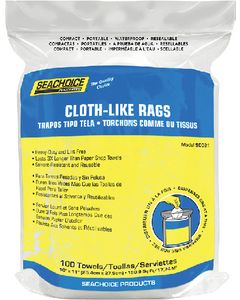 Seachoice Rags-In-A-Resealable Bag 100Ct SCP-90021