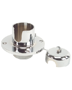 Whitecap Chain & Rope Deck Pipe - CP/Brass
