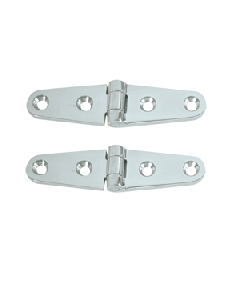 Whitecap Strap Hinge - CP/Brass - 4" x 1" - Pair
