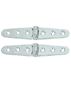 Whitecap Strap Hinge - CP/Brass - 6" x 1-1/8" - Pair