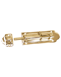 Whitecap Barrel Bolt - Polished Brass - 4"