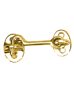 Whitecap Cabin Door Hook - Polished Brass - 2"