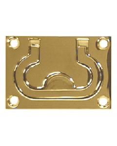 Whitecap Flush Pull Ring - Polished Brass - 3" x 2"