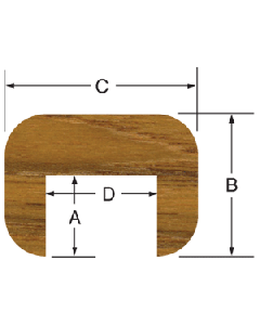 Whitecap Teak Molding Large - 5'