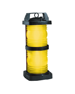 Perko Double Lens Navigation Light - Yellow Towing Light - Black Plastic