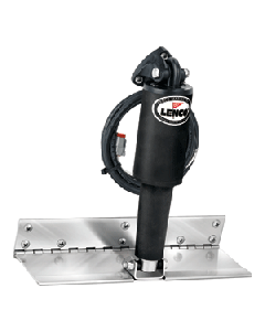 Lenco 4" x 12" Limited Space Trim Tab Kit w/o Switch Kit 12V - Electro-Polished - Short Actuator 15088-101