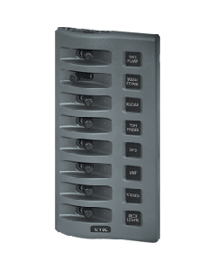 Blue Sea 4309 WeatherDeck&reg; 12V DC Waterproof Switch Panel - 8 Position 4309