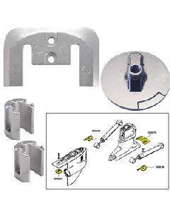 Tecnoseal Anode Kit w/Hardware - Mercury Bravo 2-3 - Magnesium