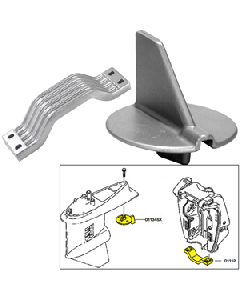Tecnoseal Anode Kit w/Hardware - Yamaha 150-200HP Left Hand Rotaion - Aluminum