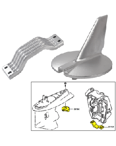 Tecnoseal Anode Kit w/Hardware - Yamaha 200--250HP - Aluminum