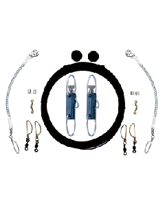 Rupp Single Rigging Kit w/Klickers - Black Mono 160' Lines