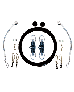 Rupp Single Rigging Kit w/Nok-Outs - Black Mono 160' Lines