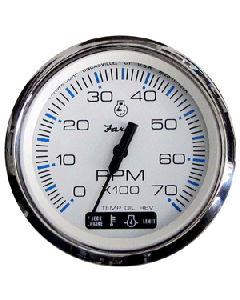 Faria Chesapeake White SS 4" Tachometer w/Suzuki Monitor - 7,000 RPM (Gas - Suzuki Outboard) 33860