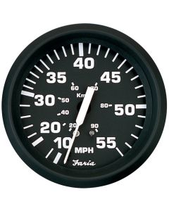 Faria Euro Black 4" Speedometer 55Mph Mechanical