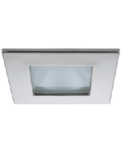 Quick Marina XP Downlight LED - 4W, IP66, Screw Mounted - Square Stainless Bezel, Round Daylight Light FAMP3002X01CA00