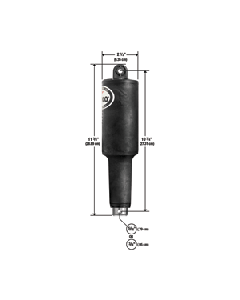 Lenco 101XD Extreme Duty Actuator - 12V - 2-1/4" Stroke w/Hardware 15056-002