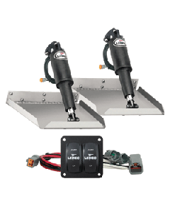 Lenco 12" x 12" Edge Mount Trim Tab Kit w/Double Rocker Switch Kit 15102-104