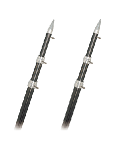 Rupp Top Gun Outrigger Poles - Telescopic - Carbon Fiber - 18' A0-1800-CFT
