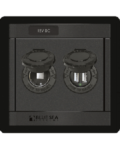 Blue Sea 1478 360 Panel 12V Dc Socket & Dual Usb Charger
